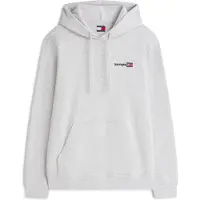 Tommy Hilfiger Sudadera 'ENTRY DNA' gris claro / rojo / negro
