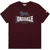 Lonsdale Camiseta ópalo / burdeos / blanco