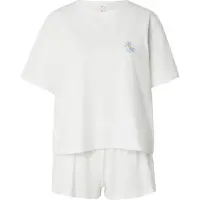 Hunkemoller Pijama de pantalón corto azul claro / amarillo / blanco