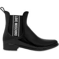 Moschino Pvc Rain Boots Logo Band Black Talla: 36 | Botas Outlet | Mujer | Negro