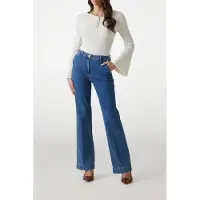 Guess Marciano GUESS Malika Straight Deni Medium Blue Wash Talla: W25L34 | Pantalones Rectos Outlet | Mujer | Azul