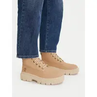Timberland Greyfield Mid Lace Up Boot Light Beige Nubuck Talla: 36 | Botas Outlet | Mujer | Marrón