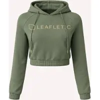 LEAFLETIC Sudadera 'Women's Cropped Hoodie' verde