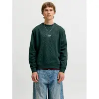 Jack & Jones Sudadera 'JJESoho' verde oscuro / blanco