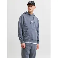 Jack & Jones Sudadera 'JJESOHO' gris basalto / blanco