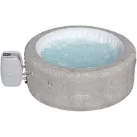 Bestway Lay-Z-Spa 60065NL / 24.669 litros, para 4 personas, forma redonda, masaje con burbujas/chorros, material: ABS (acrilonitrilo butadieno estireno), cloruro de polivinilo (PVC), color gris