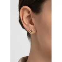 Purelei Pendientes 'Delicate Heart' oro
