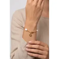 Purelei Pulsera 'Malahi' oro / blanco perla