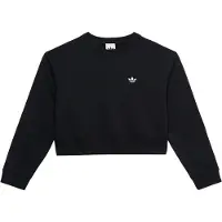 Adidas Originals Sudadera 'Boxy Crew Sweatshirt Fleece Long' negro / blanco