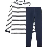 Petit Bateau Pijama navy / blanco