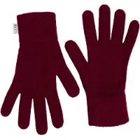 GOBI Cashmere Guantes con dedos 'Essential Knit Cashmere Gloves' burdeos