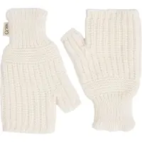 GOBI Cashmere Guantes sin dedos 'Rib-Knit Cashmere Gloves' blanco