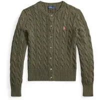 Ralph Lauren para mujer. 211971868512 Cárdigan de algodón en punto de ochos verde (L), Casual, outlet 2026.