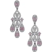 Avant Garde Pendientes 'Sylphira' rosa claro