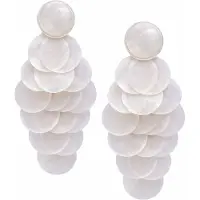 Avant Garde Pendientes 'Royellea' blanco