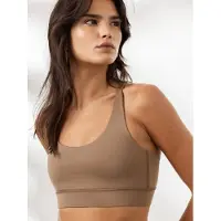 Hey Honey Sujetador deportivo 'Criss Cross' marrón claro