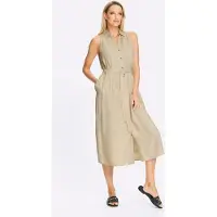 HEINE Vestido camisero arena