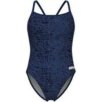 Arena Traje de baño 'SNAKESKIN CHALLENGE BACK' navy / azul paloma / azul oscuro
