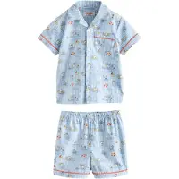 Next Pijama azul claro / amarillo / naranja / blanco
