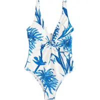 Next Bañador moldeador azul / blanco