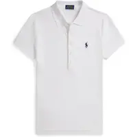 Ralph Lauren para mujer. 211B18200015 Polo Slim Fit Stretch blanco (XXS), Casual, Algodón, Manga corta, outlet 2026.