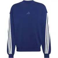 Adidas Camiseta deportiva 'Kit 3-Stripes Sweatshirt Long' genciana / blanco
