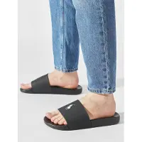 Ralph Lauren Zapatos abiertos 'Polo Slide' negro / blanco