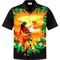 Hawaiihemdshop.de Camisa 'Hawaiihemd Hawaiian Beauty' negro