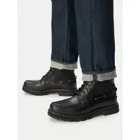 Timberland para hombre. TB0A697HW021 Botines de Piel Britton Road negro (44), Plano, Cordones, Casual, outlet 2026.