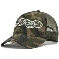 Ed Hardy Gorra verde / caqui / pino / blanco