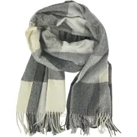 Kumixi Chal 'Fransen' gris / offwhite