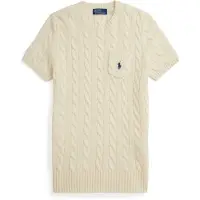 Ralph Lauren para mujer. 211A92271002 Jersey Trenzado blanco crema (XS), Casual, Algodón, Manga larga, outlet 2026.