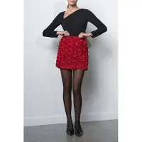 French Connection Verity Textured Mini Skirt Lipstick Red Talla: 10 | Mini Faldas Outlet | Mujer | Rojo