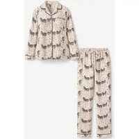 LEAFLETIC Pijama 'Women’s Nightwear Long set' crema