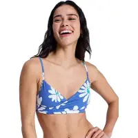 Roxy - Women's PT Essentials Wrap Bra - Parte superior de bikini size XS, azul
