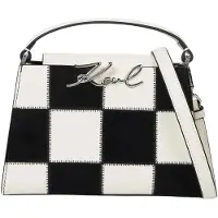 Karl Lagerfeld Bolso de mano negro / blanco