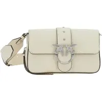 Pinko Bolso de hombro 'Sac Rabat Love One Slouchy Zip Mini Vite Blanc' blanco