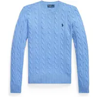 Ralph Lauren para mujer. 211971865004 Jersey de lana y cachemira azul (L), Casual, Manga larga, outlet 2026.