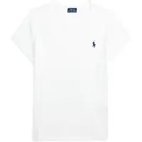 Ralph Lauren para mujer. 211B14611007 Camiseta cuello pico blanco (M), Casual, Algodón, Manga corta, outlet 2026.