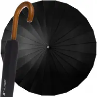 MT MALATEC Paraguas para hombre, 24 varillas, 124 cm, color negro