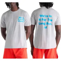 New Balance - RC Essential Graphic T-Shirt - Camiseta de running size XL, gris