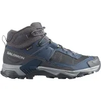 Salomon - Zapatillas de senderismo Hombre - X Ultra 5 Mid GTX Spellbound/Asphalt de Cuero - Talla 42 2/3 - Gris