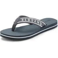 Elbsand Sandalias de dedo verde oscuro / blanco natural