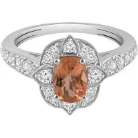 Diamant Exquis Anillo 'Ring aus 375 Weißgold mit Diamant' plata