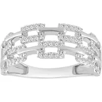 Diamant Exquis Anillo plata
