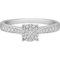 Diamant Exquis Anillo plata