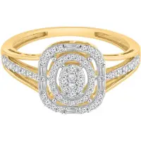 Diamant Exquis Anillo 'Ring aus 375 Gelbgold mit Diamant' oro