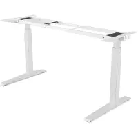 Fellowes Levado, escritorio, oficina en casa, oficina, diseño sencillo, blanco, acero, pintura electrostática