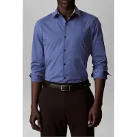 Calvin Klein Slim Essential Poplin Shirt Medium Blue Talla: 44 | Camisas de Trabajo Outlet | Hombre | Azul