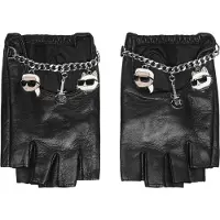 Karl Lagerfeld Guantes sin dedos 'Ikon' negro